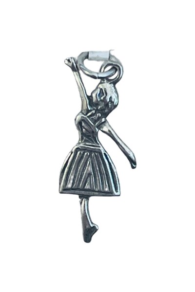 Jolie Silver Pendant, Jolie Silver, 925 Silver, Dancer Model, 30 x 10 mm, 1.7 g