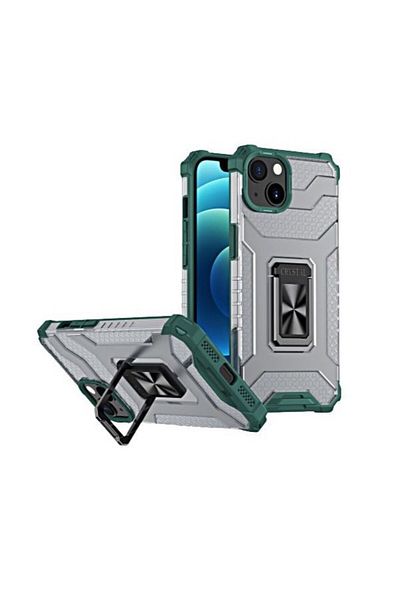 OEM Protective case compatible with Apple iPhone 13 Acrylic Armor with stand Dark Green