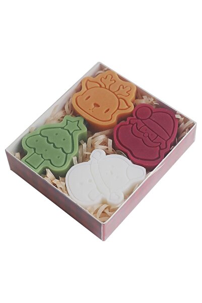 Flippy Set 4 Lumanari Parfumate, Flippy, Model Craciun, din Parafina, 10.2 x ...