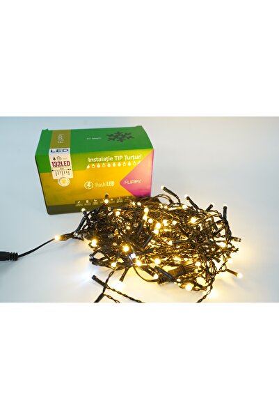 Flippy ® Christmas Icicle Lights, 4 m, 132 LEDs, Interconnectable, Black Wire...