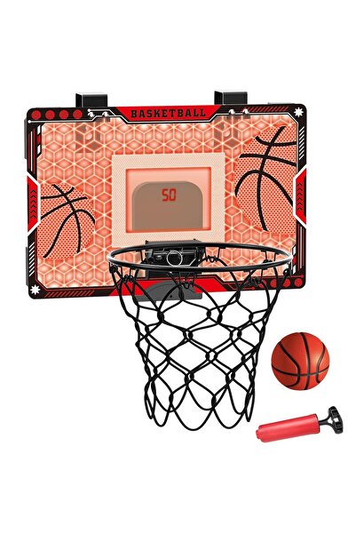 Flippy Kids Basketball Hoop with Electronic Scoreboard, Ball & Pump, Indoor/Outdoor, Multicolor