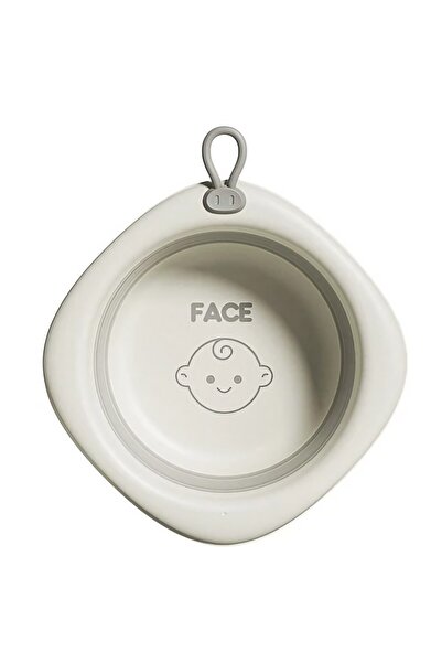 Flippy Foldable Baby Bath Tub, Diamond Pattern, Gray, 31.5x31.5x3.5 cm, 3 L