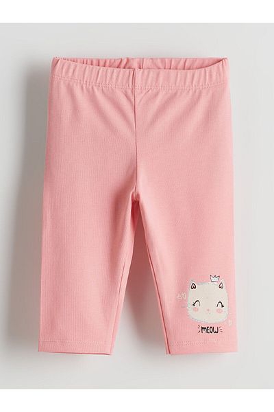 LC Waikiki Κοριτσίστικο κολάν με στάμπα Crew Neck 2 τεμαχίων