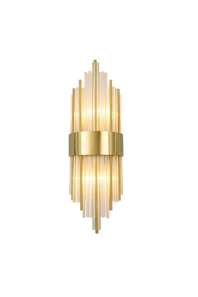 Flippy Wall Light, Flippy, for Indoor Use, Stainless Steel and Glass, 40 x 16 cm, LED, Gold