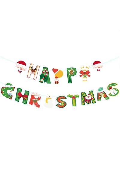 dalip Banner decorativ de Crăciun, 16 bucăți, pentru ușă sau perete, multicol...