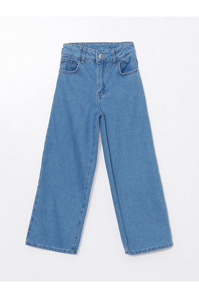 LC Waikiki Girl's Jeans Pants with Adjustable Elastic Waist