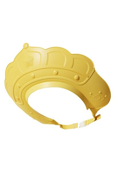Flippy Cască de duș, flexibilă, previne pătrunderea apei/șamponului, 0-12 ani, reglabilă, TPE+PP, 20x23 cm, Crown, galbenă