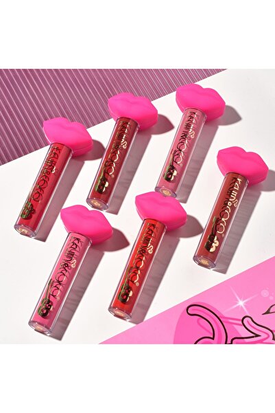 Flippy Lip Set, KEVIN & COCO, Punk Rock, 6 Lip Glosses, 19.3 x 12 cm, Pink/Brown