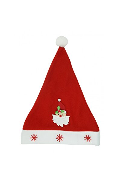 Flippy Santa Claus hat, Flippy, with snowflake ornament, red, universal size, textile material