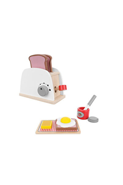 zola Jucarie din lemn, Zola®, aparat de prajit paine + accesorii, 8 piese