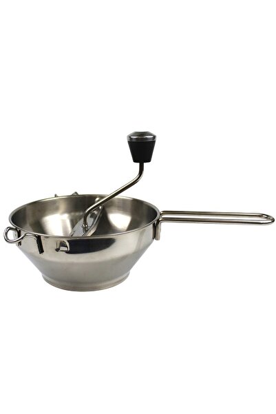 Flippy Manual Fruit Grinder, Stainless Steel, Baby Food Mill, 3 Discs, 19x20x33 cm, Silver