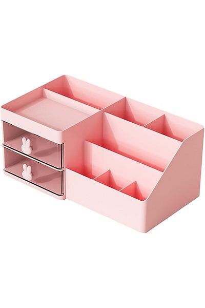 Flippy Cutie de Depozitare, Rabatabilă, Papetărie, Organizator de Cosmetice, Plastic, Roz