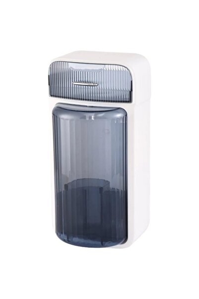 Flippy Bathroom Organizer, 4 Compartments + 1 Drawer, 360° Rotation, PP+PET, 27.5 x 16 x 11 cm, Blu