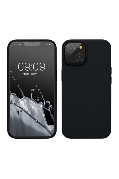 Flippy Case for Apple iPhone 14 Plus Flippy, Liquid Silicone, with Microfiber, Shockproof Protection, Black