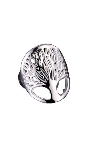Jolie Silver 925 Silver Tree Ring, Size 54