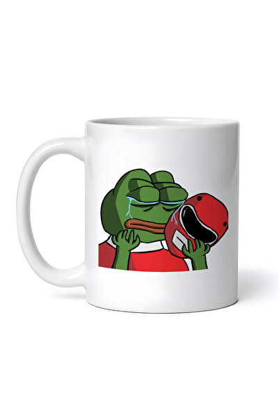 OEM Cană albă personalizată, Meme Pepe Broasca Power Rangers Angry, Inovatix®...