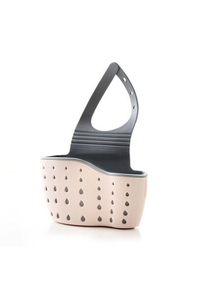 Flippy Kitchen Sponge and Dishcloth Drain Holder, Flippy, Pink, Adjustable Strap, Plastic, 15x 5x 21cm