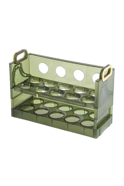 The Hub Suport - Organizator pentru Oua in Frigider, pentru 20 de oua in 2 Straturi, din Plastic 25.5 x 10