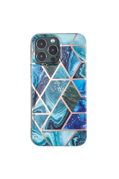 OEM Προστατευτική θήκη συμβατή με Samsung Galaxy A72 Soft IMD TPU Marble Geom...