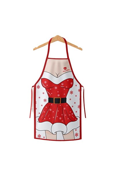 Flippy Decorative Kitchen Apron, Flippy, Christmas Theme, 50 x 70 cm, Craciunita Model, Polyester, Red