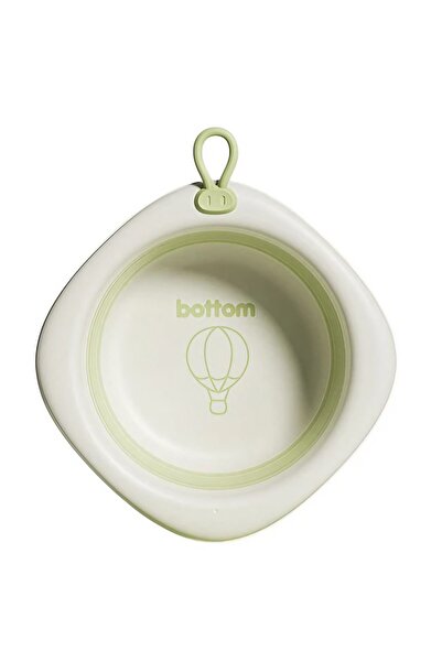 Flippy Foldable Baby Bath Tub, Romb Pattern with Balloon, Green, 31.5x31.5x3.5 cm, 3 L