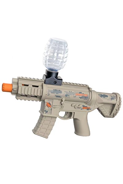 dalip Electric Toy Blaster with Hydrogel Balls, 2-in-1 Gel & Suction Darts, MP9, Cream