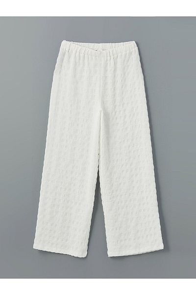 LC Waikiki Elastic Waist Textured Girl's Trousers