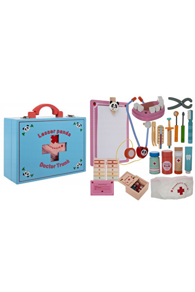 zola Jucarie trusa de doctor stomatolog, lemn cu accesorii, 43 de piese, 25 x...