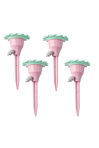 Flippy irrigation valve dripper set, flower design, adjustable speed, 16.8 x 9 cm, pink