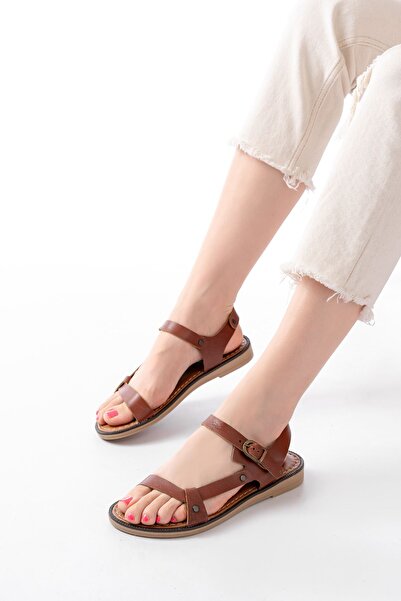 Budi Turega Style 205-090 Dark Brown Genuine Leather Buckle Women's Sandals