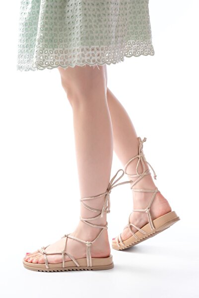 infon shoes creation 1001-1001 Rose Ankle Lace Women's Sandals