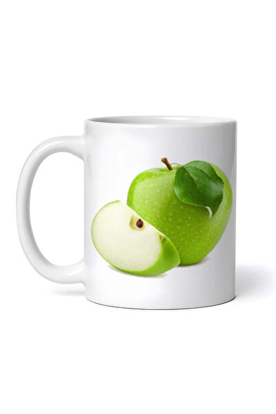 OEM Cană albă personalizată, Măr Verde, Inovatix®. 330 ml