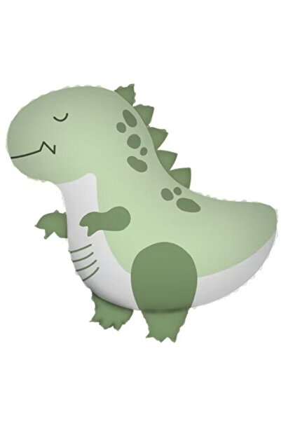 Flippy Metal foil balloon animated dinosaur 55x54 cm, straw included, green