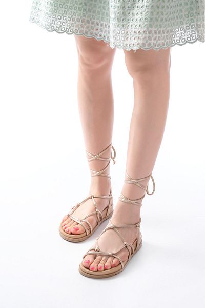 infon shoes creation 1001-1001 Rose Ankle Lace Women's Sandals