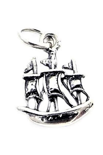 Bibilel Jolie Silver 925 Sterling Silver Pendant, Ship Model, 18 x 10 mm, 1.1 g