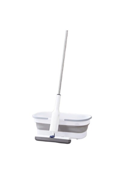 Flippy Telescopic Mop Set with Foldable Bucket, Flippy, Gray, 32 cm, Adjustable Handle 140 cm, Efficient Wr