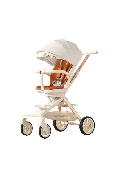 Flippy 3in1 Sport Stroller, Foldable, 360 Degree Wheels, Reversible, Sunshade, White