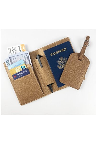FASHION Passport and Card Wallet, Flippy, 23x16 cm, 70g, PU Leather, Pen Holder, Tag Holder Accessory, Unise