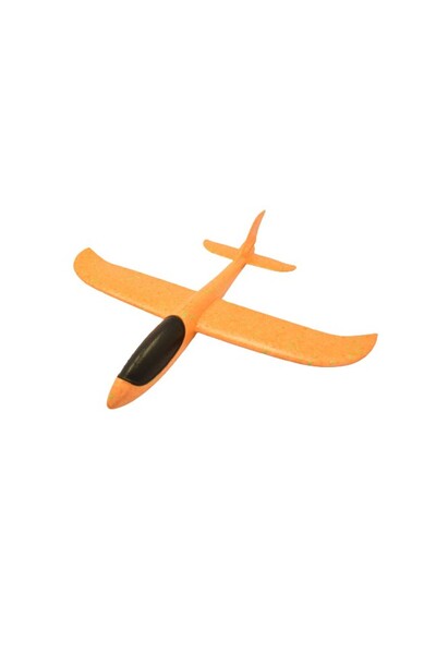 Teo Avion Planor, in punga, , din Polistiren, Lungime 47 cm, Portocaliu