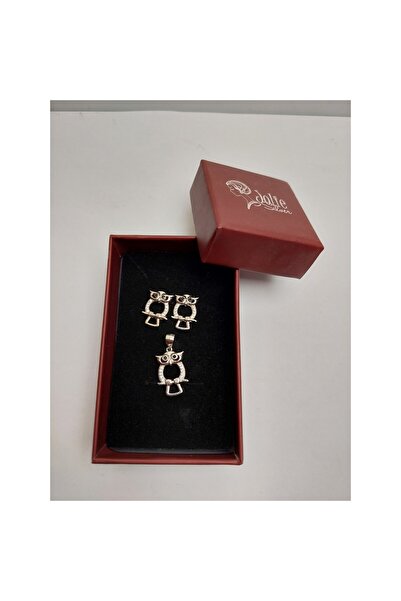 Crocodileskids Set Argint 925 Bufnita Contur, Leski Silver, 4.1g, 2 cm x 1.1 cm