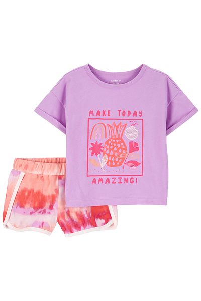 Carter's Pink Ruffled Floral Print Baby Girl Romper