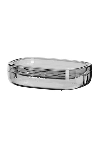 OEM Soap Dish, For Countertop, PET, Optimal Drainage, Transparent Grey
