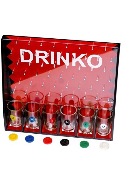 Flippy Flippy Gravity Drinking Game, Interactive, 6 Players, Shot Glasses, 25.5x6.7x27.5 Cm, ​​Red,+18 Years