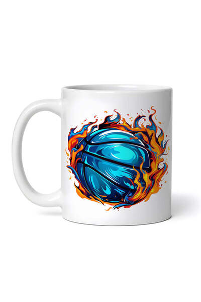 OEM Cană albă personalizată, Agamemnon baschet, Inovatix®. 330 ml