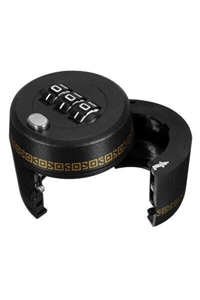 Flippy Bottle Lock, Durable PP Plastic Bottle Lock, 3-Digit Password, Black