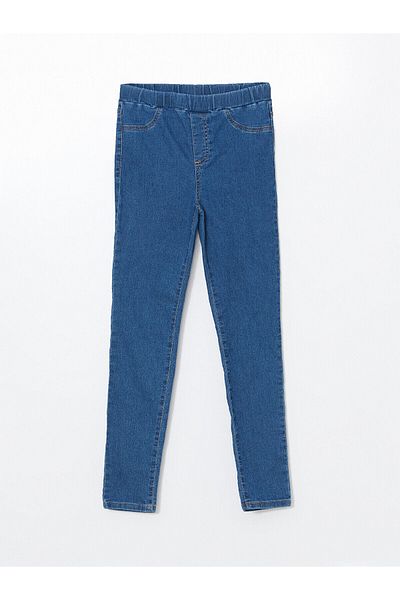 LC Waikiki Girl's Jeans Pants with Elastic Waist