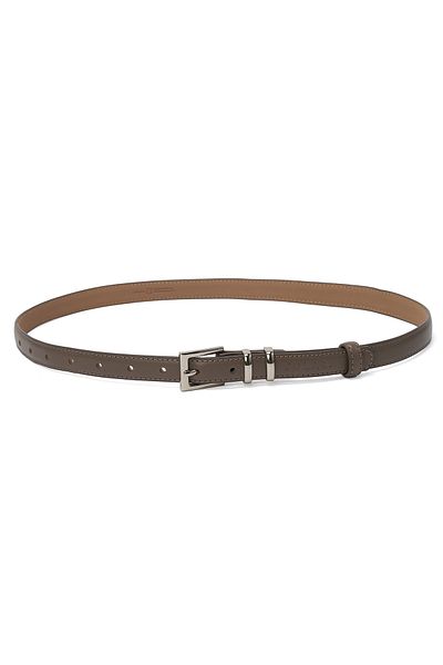 JOLAR. Women's Belt, Made Of Genuine Leather, Versatile, With Silver Buckle, Bz-35 Grey