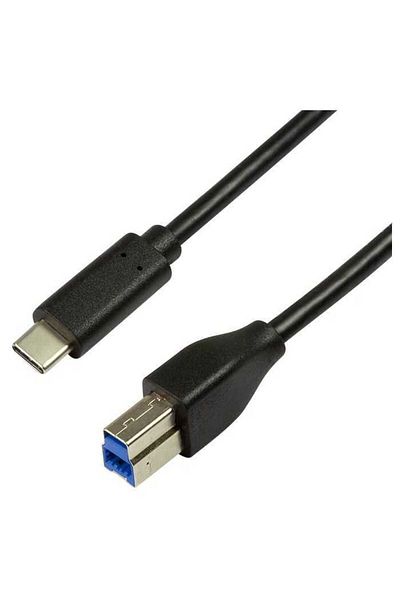 LogiLink USB 3.0 B male - USB type C male cable 2m black LOGILINK CU0163