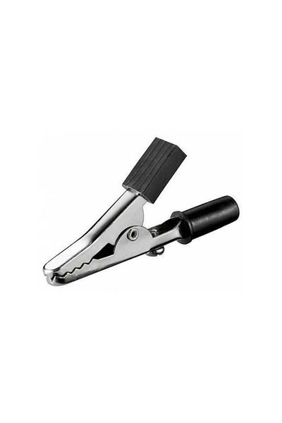 goobay Black crocodile clip 45mm can be inserted on banana connector