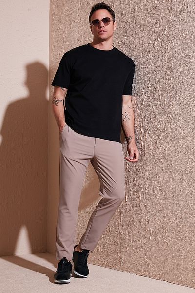 Buratti Stretch Regular Fit Κανονική μέση ίσια παντελόνι Jogger Ανδρικό παντελόνι Cf25617801